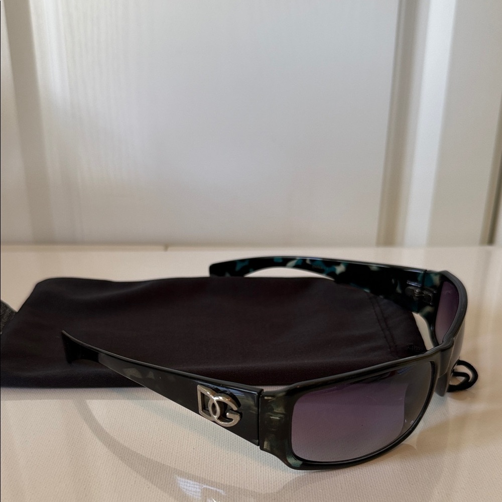 Dolce & Gabbana Dark Teal Green Tortoiseshell Sunglasses